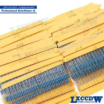 24valuesX10pcs = 240pcs 1/4 Вт 0,25 Вт 1% 4,7 k-68k Металлический пленочный резистор компонент diy kit посылка новая и оригинальная