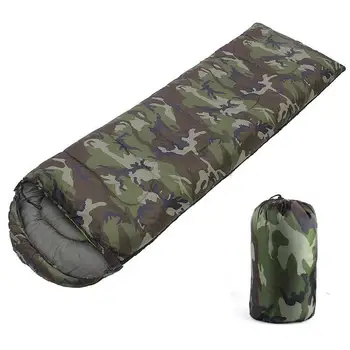 Качественный Хлопчатобумажный Спальный Мешок для кемпинга, 15 ~ 5 градусов, В стиле Конверта, Армейские, Военные Или Камуфляжные Спальные Мешки